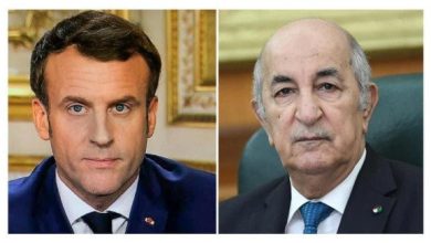 Photo of FEUX DE FORÊT:  Le Président Tebboune reçoit les condoléances de son homologue français