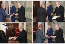 Photo of Le Président de la République reçoit les lettres de créances de quatre nouveaux ambassadeurs