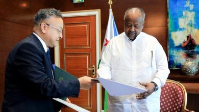 Photo of Baddari remet une lettre du président de la République au président de Djibouti